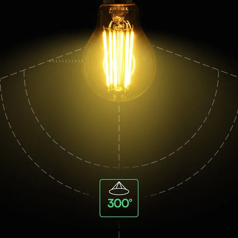 Żarówka LED V-TAC 12W Filament E27 A60 (Opak. 3szt) VT-2133 3000K 1521LM