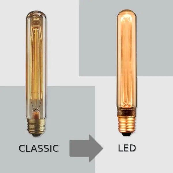 Żarówka LED V-TAC 2W Edison Retro E27 T30 Bursztynowa 30x185mm VT-2162 1800K 65LM