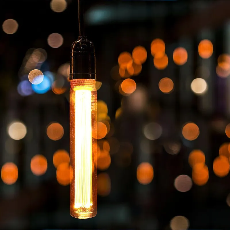 Żarówka LED V-TAC 2W Edison Retro E27 T30 Bursztynowa 30x185mm VT-2162 1800K 65LM
