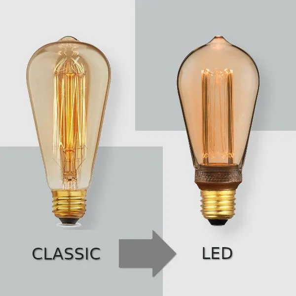 Żarówka LED V-TAC 4W Edison Retro E27 Vintage ST64 Bursztyn VT-2185 1800K 200LM