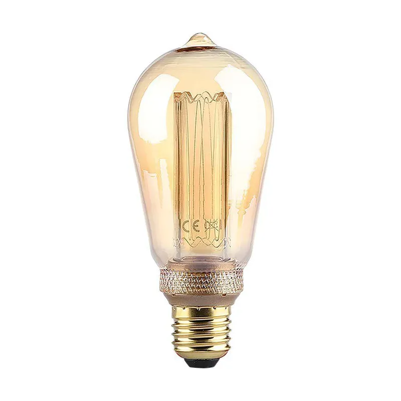 Żarówka LED V-TAC 4W Edison Retro E27 Vintage ST64 Bursztyn VT-2185 1800K 200LM