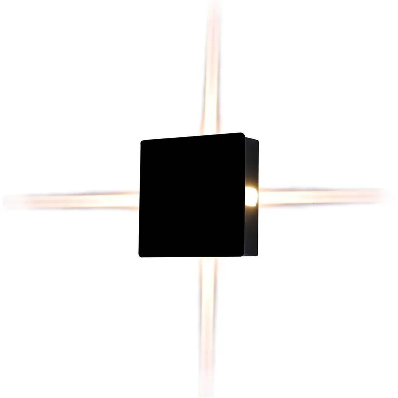 Oprawa Ścienna V-TAC 4W LED IP65 Kwadrat VT-704 3000K 428LM - Czarny