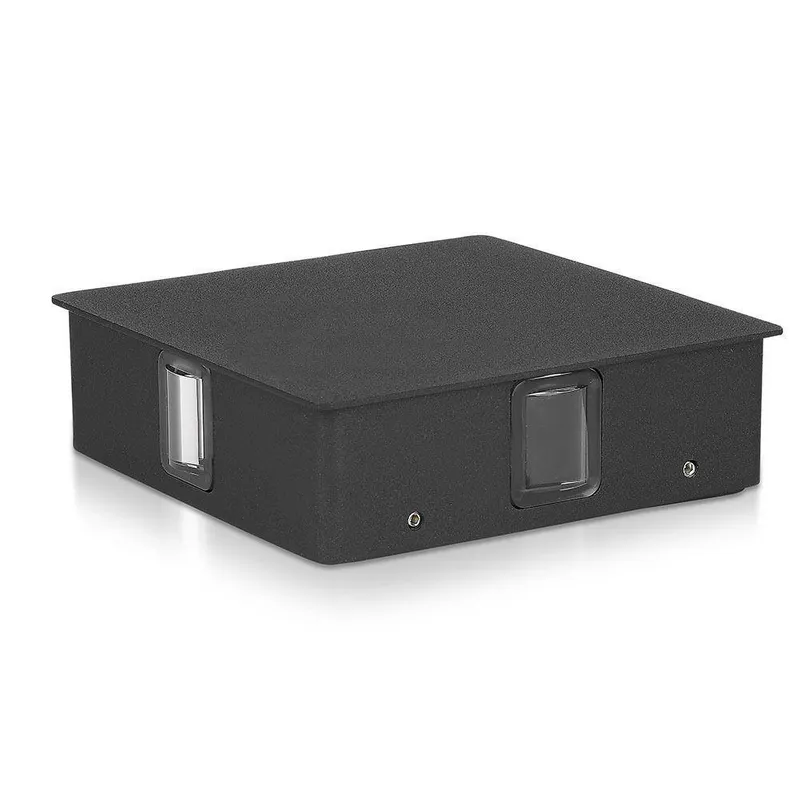 Oprawa Ścienna V-TAC 4W LED IP65 Kwadrat VT-704 3000K 428LM - Czarny