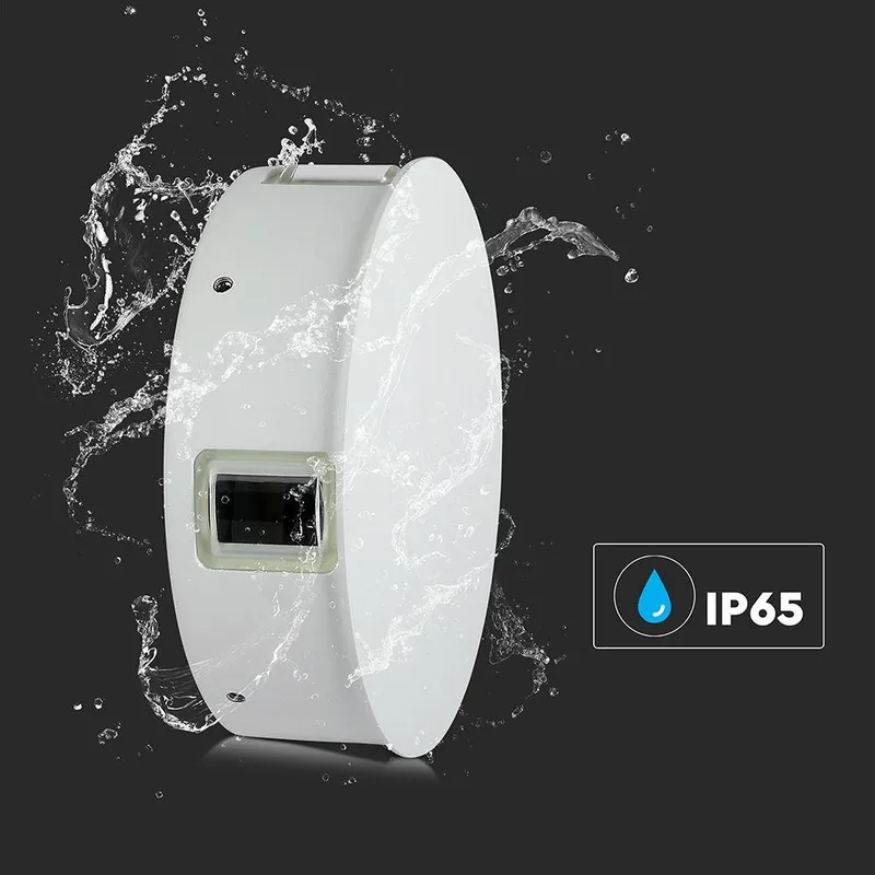 Oprawa Ścienna V-TAC 4W LED IP65 Okrągła VT-706 4000K 428LM 3 Lata Gwarancji - Biała