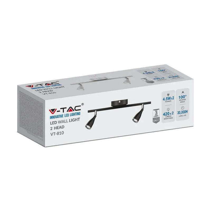 Oprawa Sufitowa Listwa V-TAC 9W LED VT-810 3000K 840LM 3 Lata Gwarancji - Biała