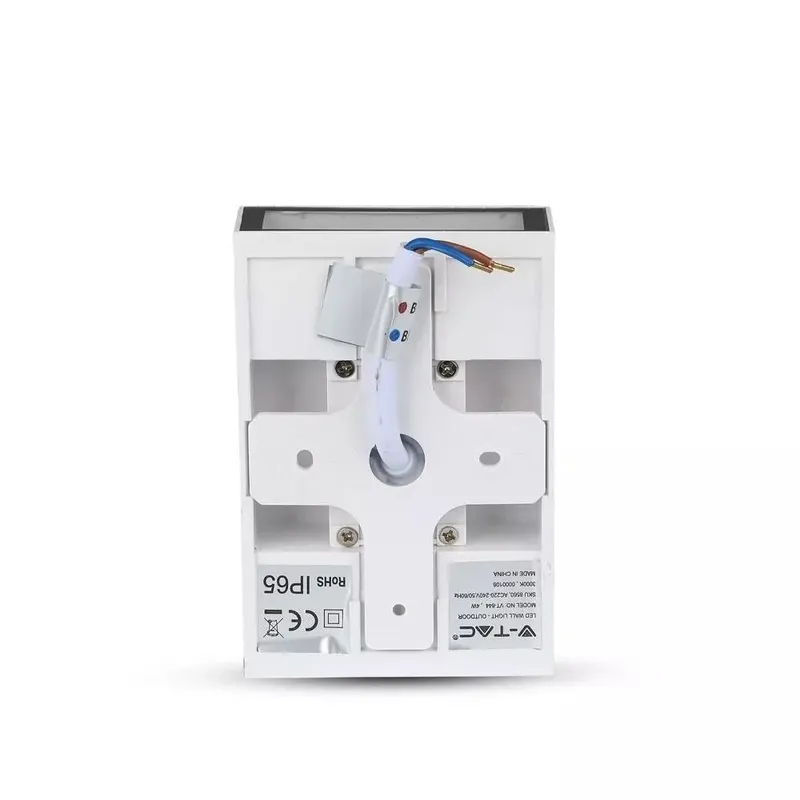 Oprawa Kinkiet Ścienny Góra Dół V-TAC 4W LED IP65 VT-844-W-N 3000K 400LM - Biała