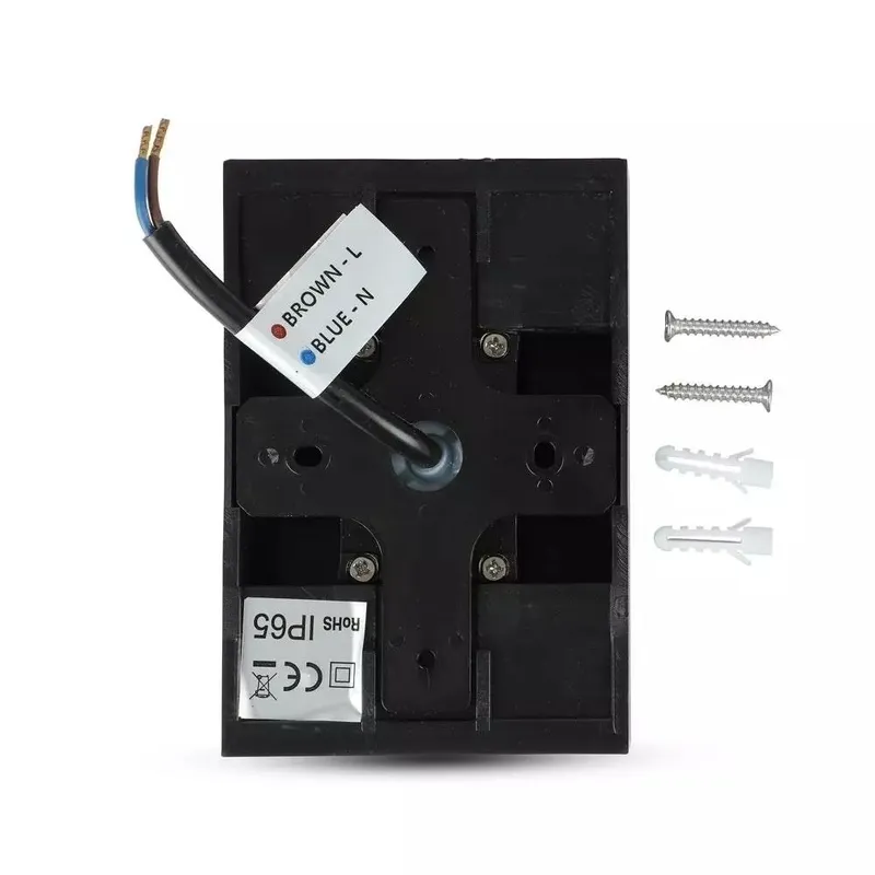 Oprawa Kinkiet Ścienny Góra Dół V-TAC 4W LED IP65 VT-844-B-N 6400K 400LM - Czarna