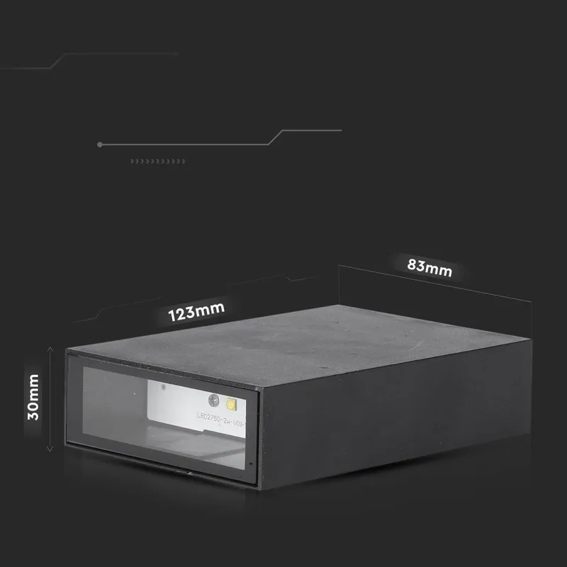 Oprawa Kinkiet Ścienny Góra Dół V-TAC 4W LED IP65 VT-844-B-N 6400K 400LM - Czarna