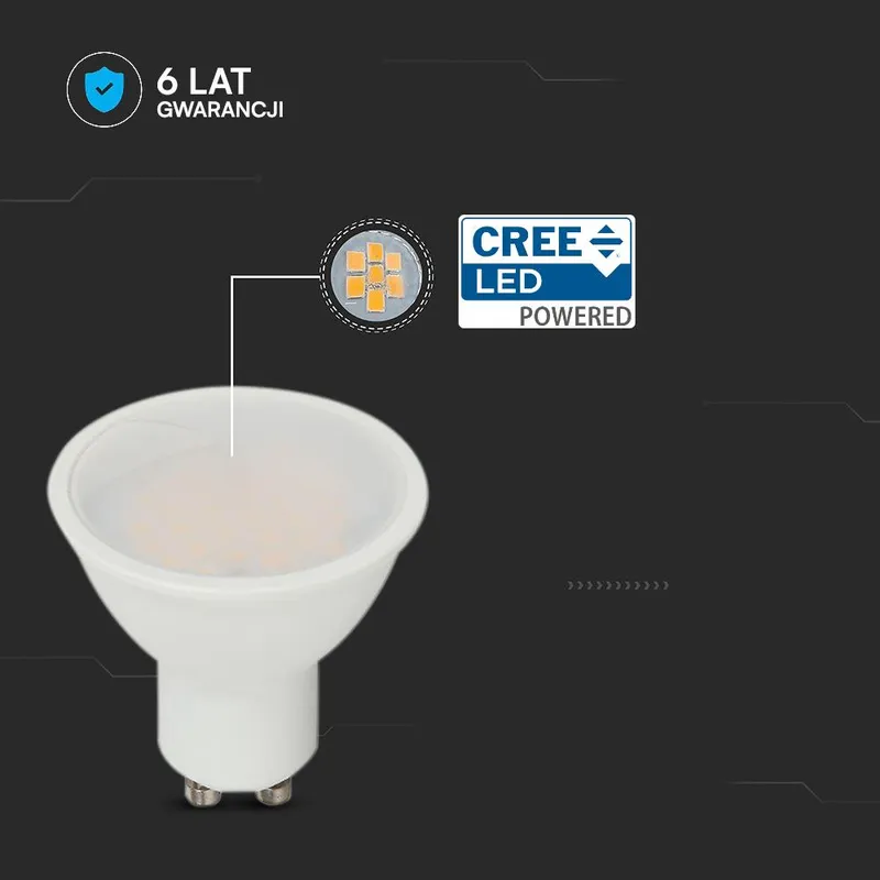 Żarówka LED V-TAC CREE CHIP GU10 10W 100ST VT-271 4000K 1000LM 6 Lat Gwarancji
