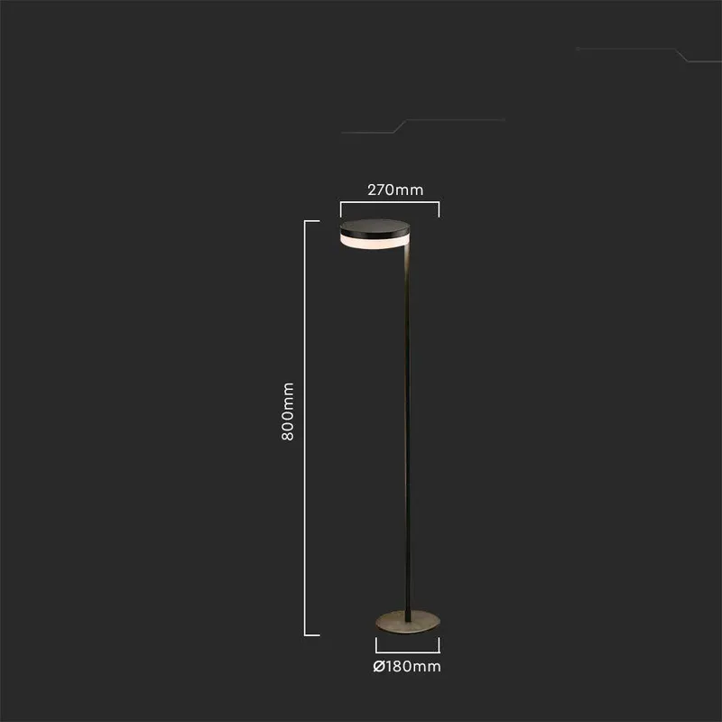 Słupek Ogrodowy Solarny V-TAC 80cm 2.5W LED IP54 VT-1137 3000K 120LM 3 Lata Gwarancji