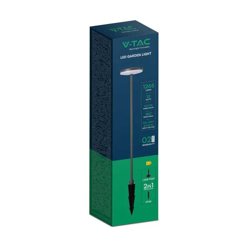 Oprawa Ogrodowa Słupek LED V-TAC 2-FUNKCJE 12W IP65 80cm Antracyt VT-1160 3000K 1135LM