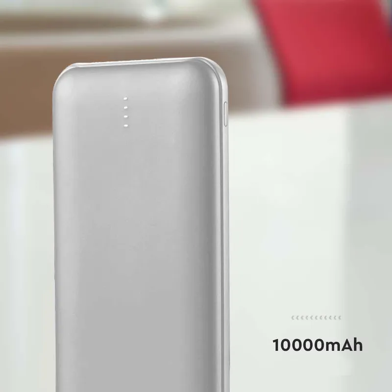 Power Bank V-TAC 10000mAh Slim Type C VT-3527 - Srebrny