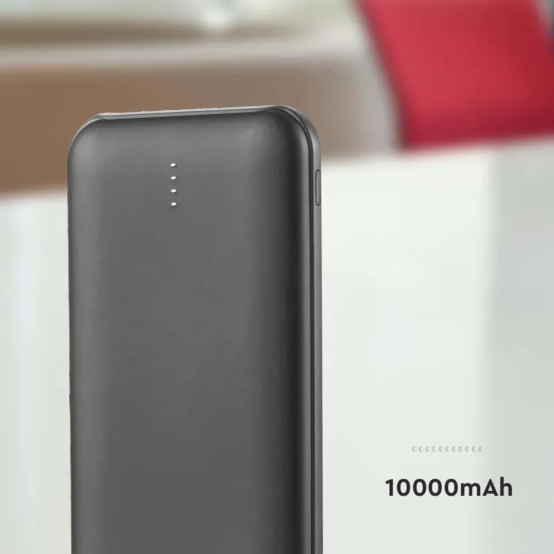 Power Bank V-TAC 10000mAh Slim Type C VT-3527 - Czarny