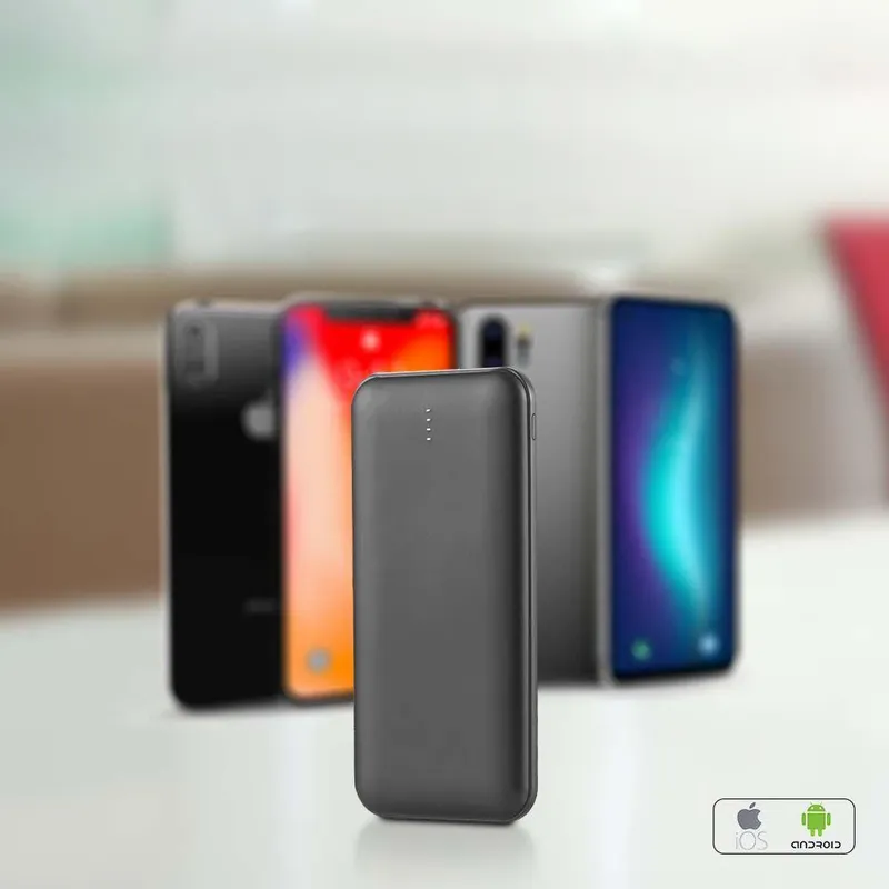 Power Bank V-TAC 10000mAh Slim Type C VT-3527 - Czarny