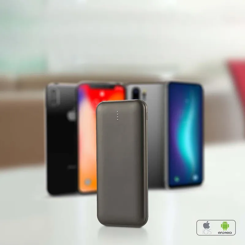 Power Bank V-TAC 10000mAh Slim Type C VT-3527 - Szary