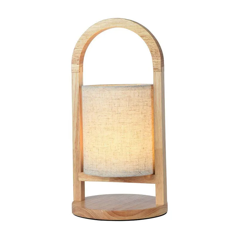 Lampka Stołowa Nocna V-TAC 1,5W LED 32cm Ładowanie Ściemnianie Drewno VT-7570 3000K 100LM