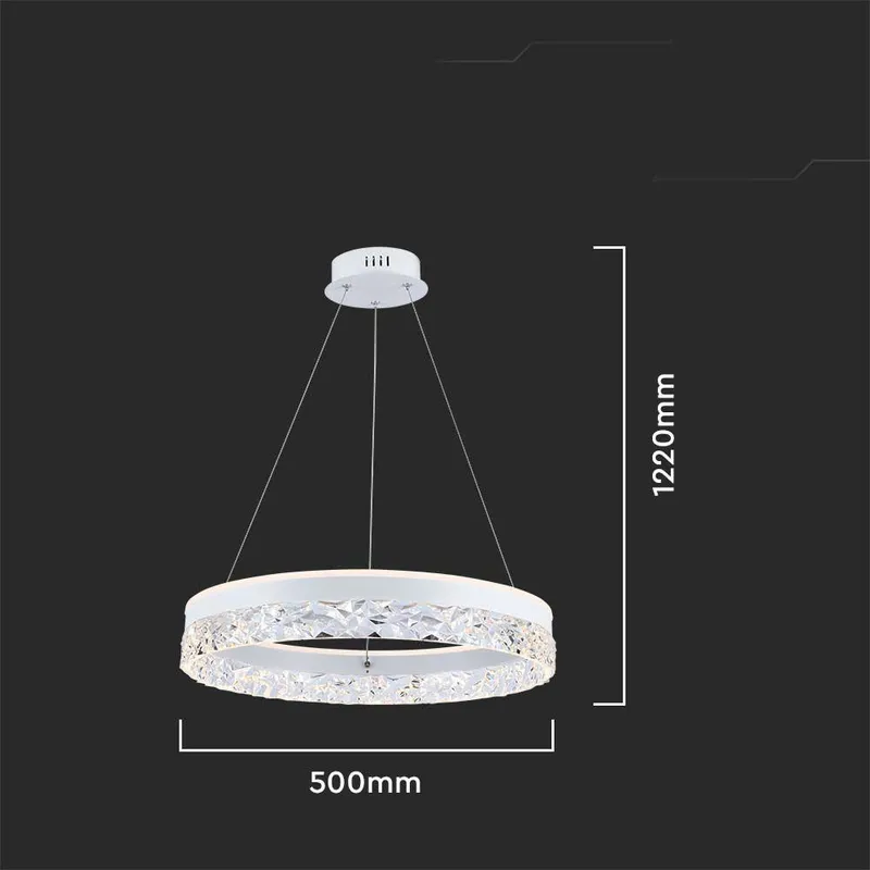 Oprawa Zwieszana V-TAC 25W LED VT-7581 3000K 3000LM - Biała