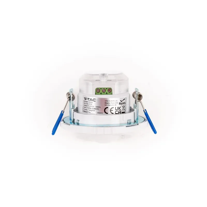 Czujnik Ruchu Mikrofalowy V-TAC Sufitowy Podtynkowy 360ST FI80 1200W VT-80360 5 Lat Gwarancji - Biały