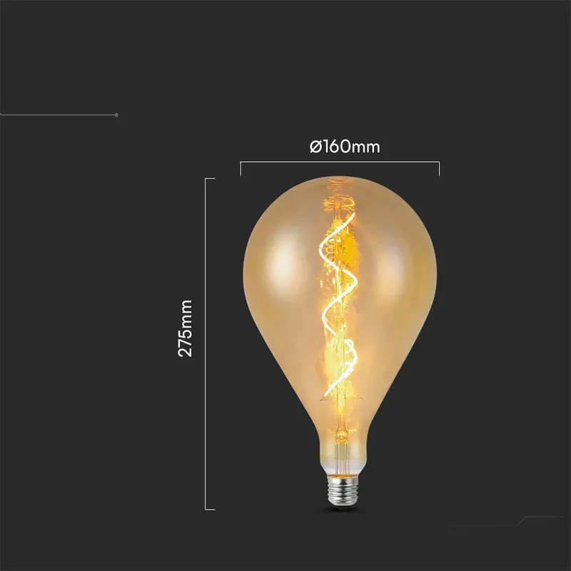 Żarówka LED V-TAC 4W E27 A160 27,5cm Filament Bursztyn VT-2267 2700K 250LM