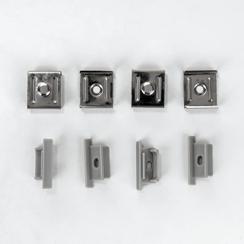 Profil Do LED Zestaw, ALU Anodowany Wpuszczany Na Dwie Taśmy V-TAC 2mb Klosz Mleczny 20x10mm VT-8203