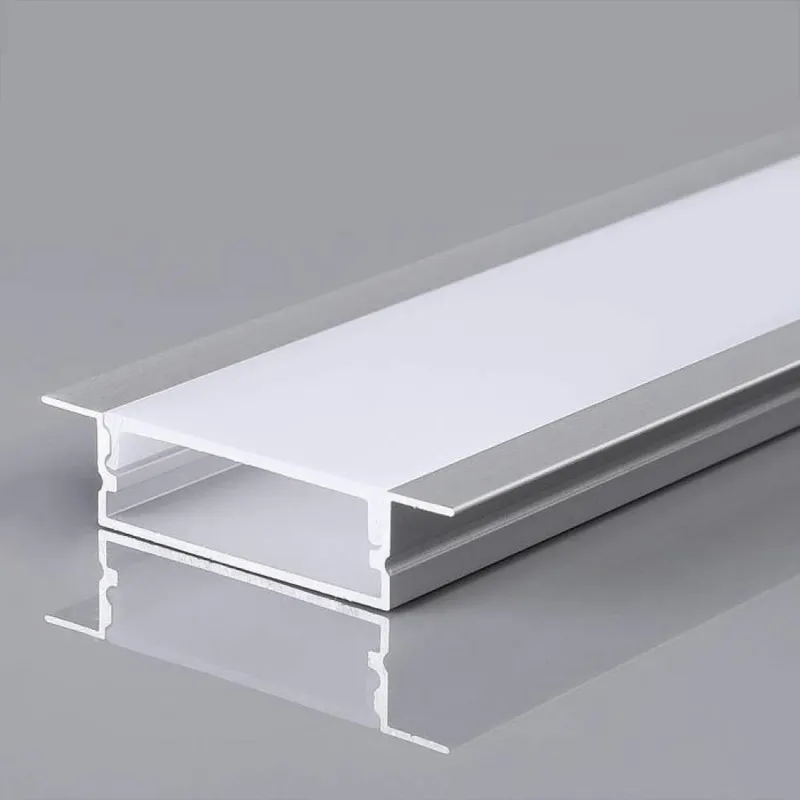 Profil Do LED Zestaw, ALU Anodowany Wpuszczany Na Dwie Taśmy V-TAC 2mb Klosz Mleczny 27x10mm VT-8205