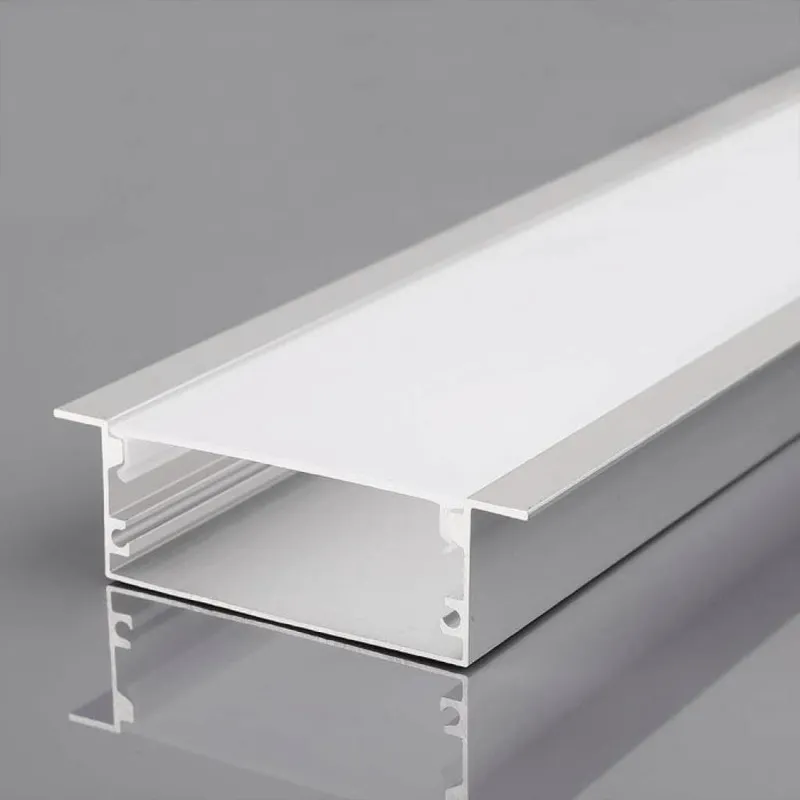 Profil Do LED Zestaw, ALU Anodowany Wpuszczany V-TAC 2mb Klosz Mleczny 20x50mm VT-8207