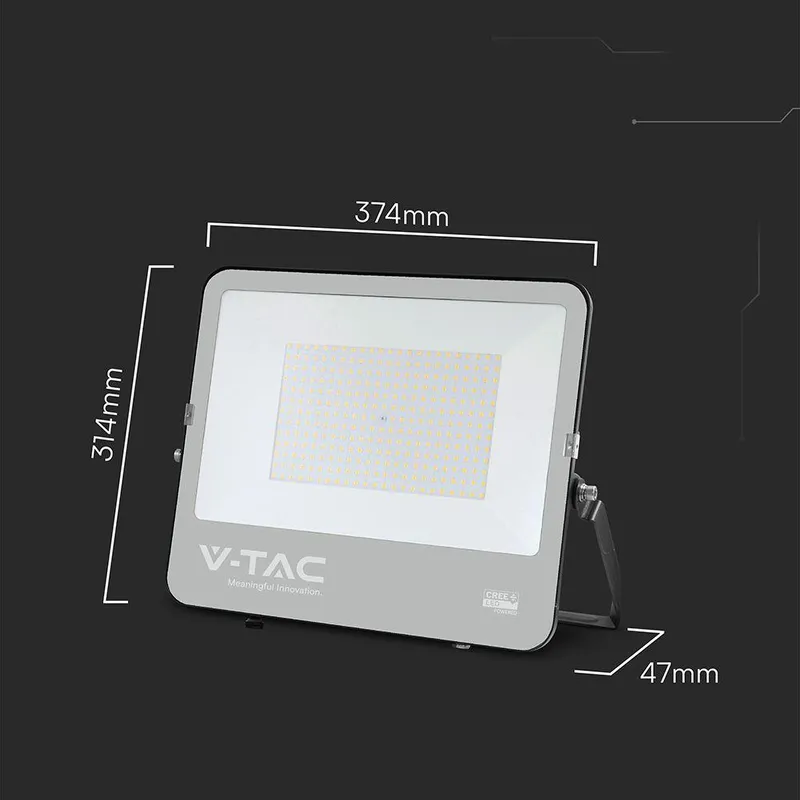 Naświetlacz LED V-TAC CREE CHIP 200W 135LM/W Przewód 1m IP65 VT-44201 4000K 22960LM 6 Lat Gwarancji