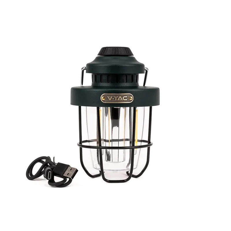 Lampa Kempingowa Przenośna V-TAC LED 3W IP44 Ładowanie USB-C Zmiana Barwy VT-9903D 2700K+6500K 230LM