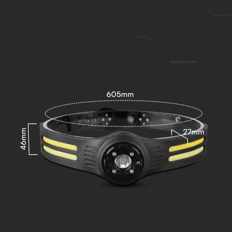 Latarka Czołowa V-TAC 3W SMD 5W COB Ładowanie USB-C IP43 VT-9901 470LM