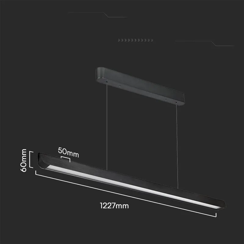 Oprawa V-TAC LED Linear SAMSUNG CHIP LIFUD Driver 36W 100ST CCT Zwieszana 120cm VT-7-35 3000K-4000K-6400K 2880LM 5 Lat Gwarancji - Czarna