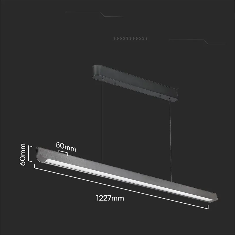 Oprawa V-TAC LED Linear SAMSUNG CHIP LIFUD Driver 36W 100ST CCT Zwieszana 120cm Szary MAT VT-7-35 3000K-4000K-6400K 2880LM 5 Lat Gwarancji