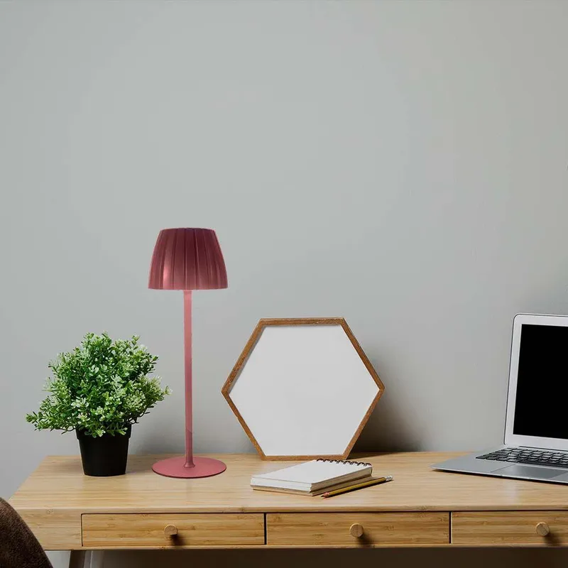 Lampka Stołowa Nocna V-TAC 2,7W LED 34cm Ładowanie USB Ściemnianie Brąz VT-7967 3000K-6000K 110LM