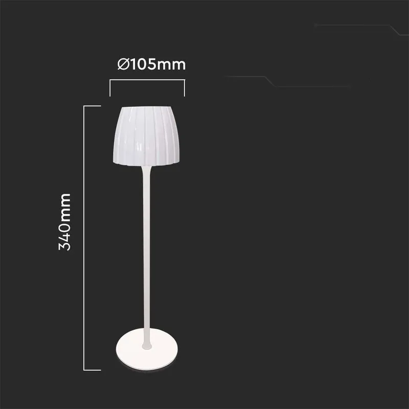 Lampka Stołowa Nocna V-TAC 2,7W LED 34cm Ładowanie USB Ściemnianie VT-7967 3000K-6000K 110LM - Biała