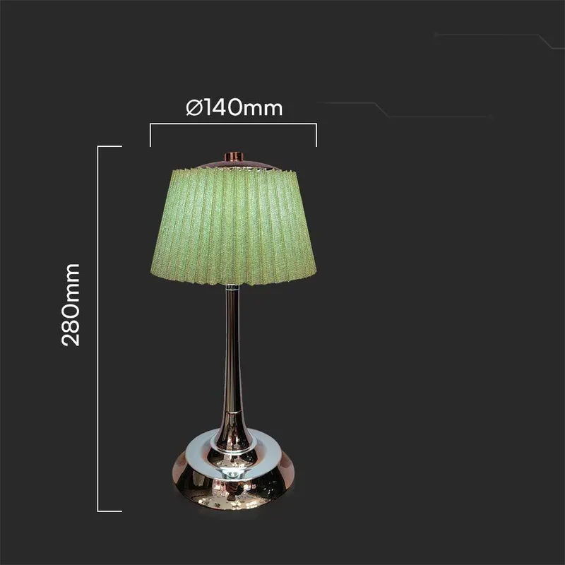 Lampka Stołowa Nocna V-TAC 1,5W LED 28cm Ładowanie USB Ściemnianie VT-7968 3000K-6000K 40LM - Zielona