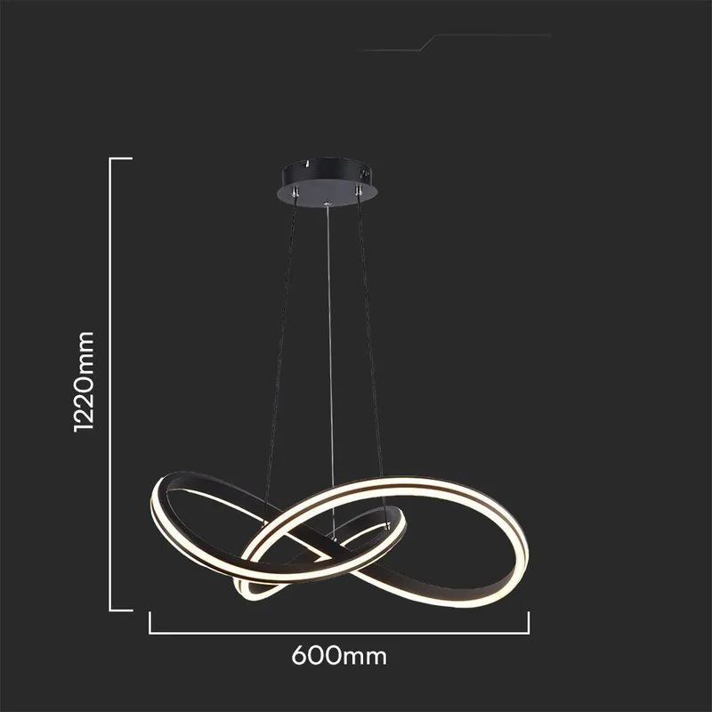 Oprawa Zwieszana V-TAC LED 40W 60x122cm VT-7983 2700-6500K 4800LM - Czarna