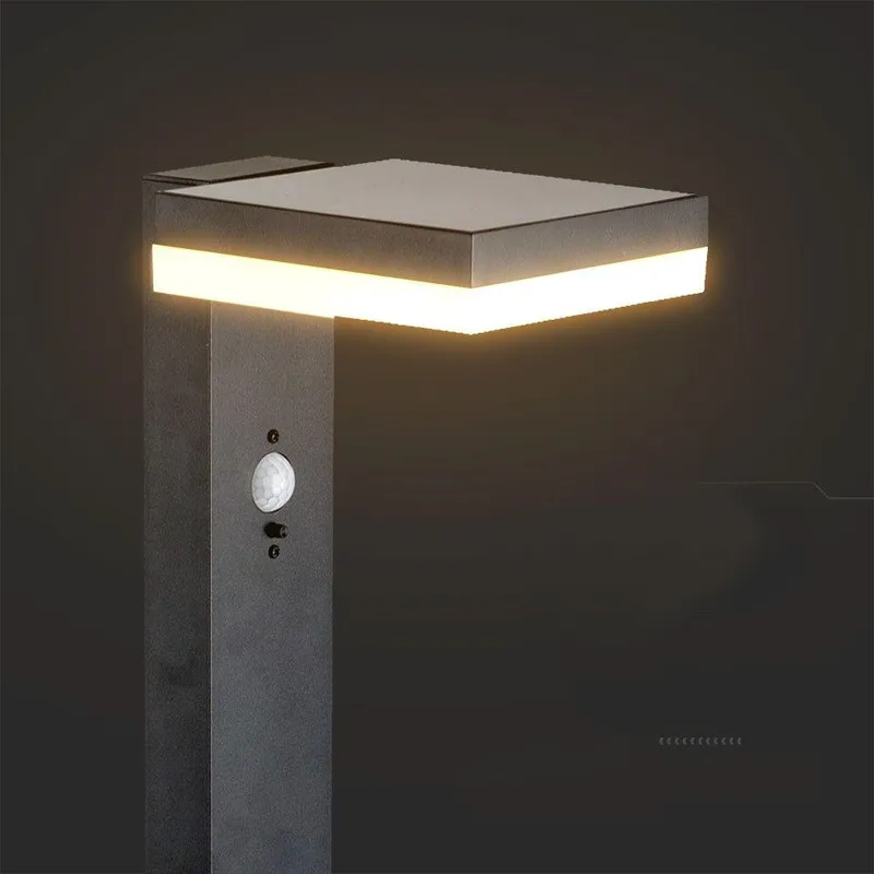 Słupek Ogrodowy Solarny V-TAC 80cm 5.5W LED IP54 Kwadrat VT-1167 3000K 220LM 3 Lata Gwarancji - Czarny