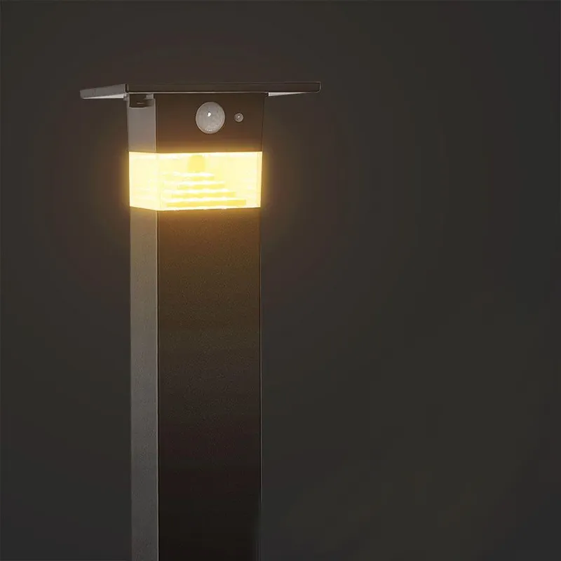 Słupek Ogrodowy Solarny V-TAC 80cm 5.5W LED IP54 VT-1170 3000K 250LM 3 Lata Gwarancji - Czarny
