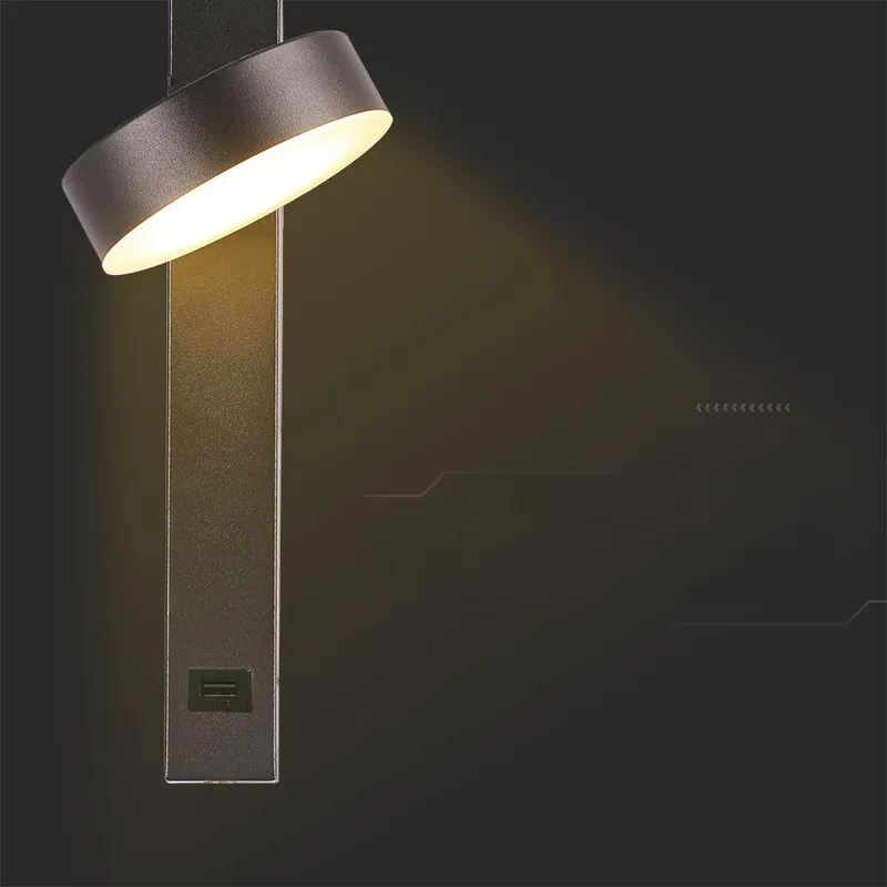 Oprawa LED V-TAC 8W Kinkiet Hotel Łóżko USB VT-10111 3000K 900LM