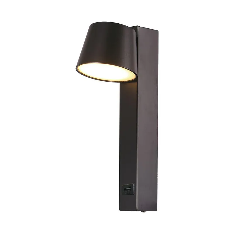 Oprawa LED V-TAC 8W Kinkiet Hotel Łóżko USB VT-10112 3000K 900LM