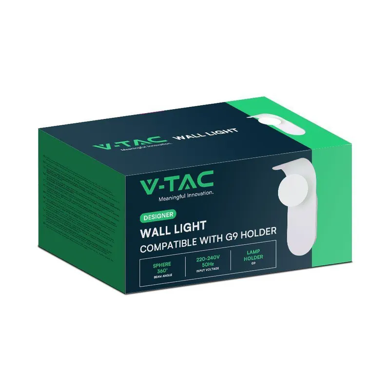 Oprawa Ścienna Kinkiet V-TAC G9 VT-10113 - Biały