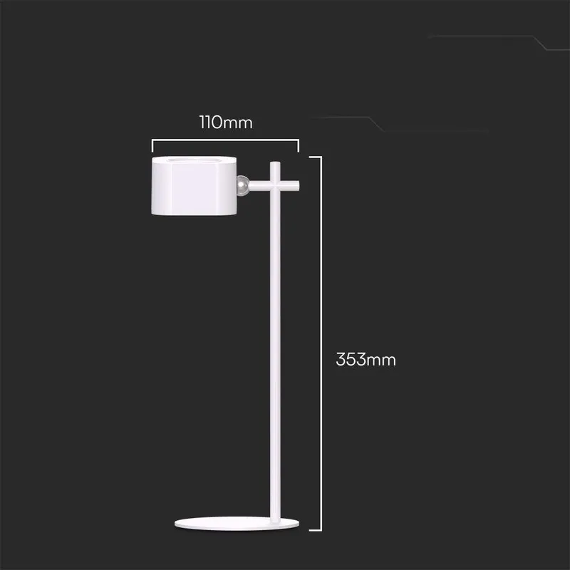 Lampka Biurkowa V-TAC 4w1 35cm Kinkiet Klips Latarka 3W LED CCT VT-10115 3000K-6000K 300LM - Biała