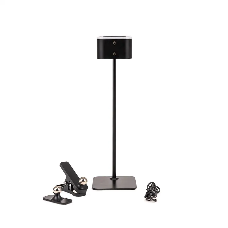 Lampka Biurkowa V-TAC 4w1 35cm Kinkiet Klips Latarka 3W LED CCT VT-10115 3000K-6000K 300LM - Czarna