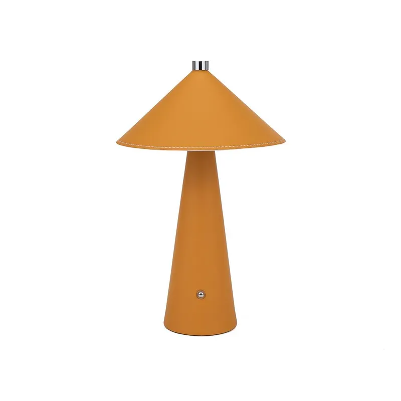 Lampka Stołowa Nocna V-TAC 3W LED 33cm CCT Ładowanie USB-C Ściemnianie Skóra VT-10117-Y 3000K-6000K 240LM - Żółta