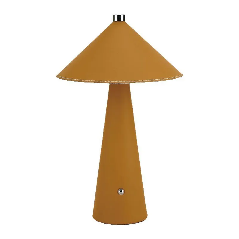 Lampka Stołowa Nocna V-TAC 3W LED 33cm CCT Ładowanie USB-C Ściemnianie Skóra VT-10117-Y 3000K-6000K 240LM - Żółta