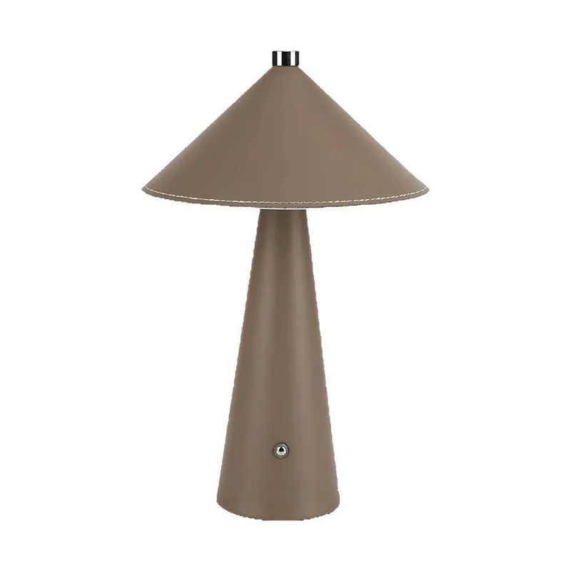 Lampka Stołowa Nocna V-TAC 3W LED 33cm CCT Ładowanie USB-C Ściemnianie Skóra VT-10117 3000K-6000K 240LM - Brązowa