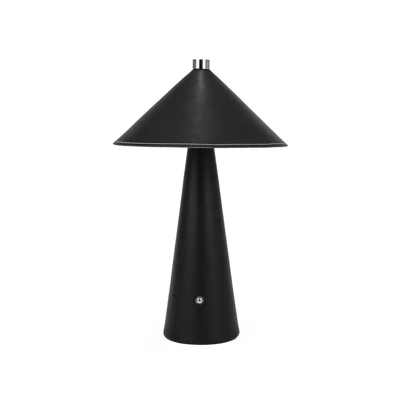 Lampka Stołowa Nocna V-TAC 3W LED 33cm CCT Ładowanie USB-C Ściemnianie Skóra VT-10117 3000K-6000K 240LM - Czarna