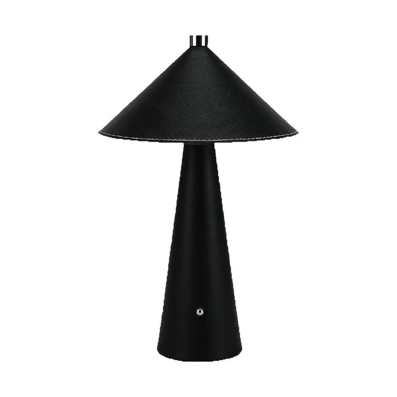 Lampka Stołowa Nocna V-TAC 3W LED 33cm CCT Ładowanie USB-C Ściemnianie Skóra VT-10117 3000K-6000K 240LM - Czarna