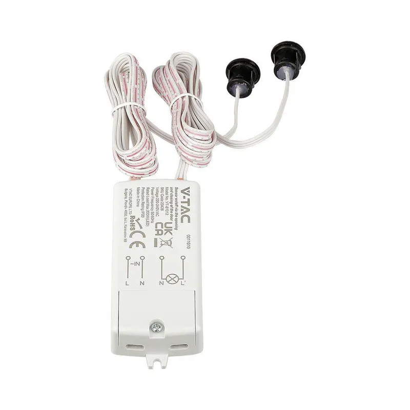Czujnik Ruchu Na Ruch Ręki Z Przewodem MAX.500W Dwa Sensory V-TAC VT-81012 5 Lat Gwarancji