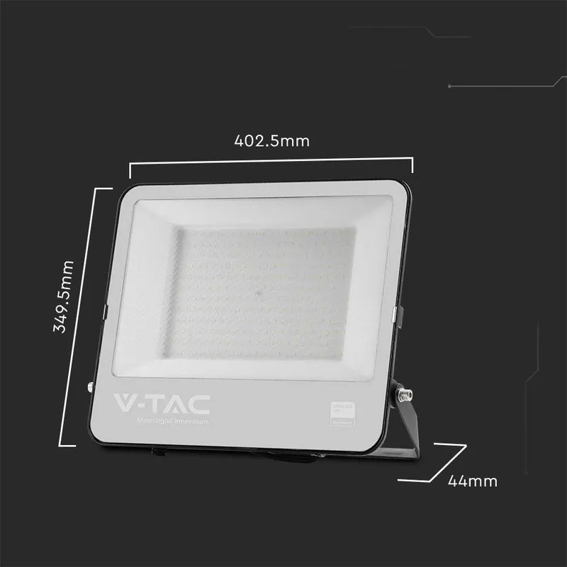 Naświetlacz LED V-TAC 200W 100LM/W Przewód 1mb SAMSUNG CHIP VT-44204 6500K 17540LM 5 Lat Gwarancji - Czarny