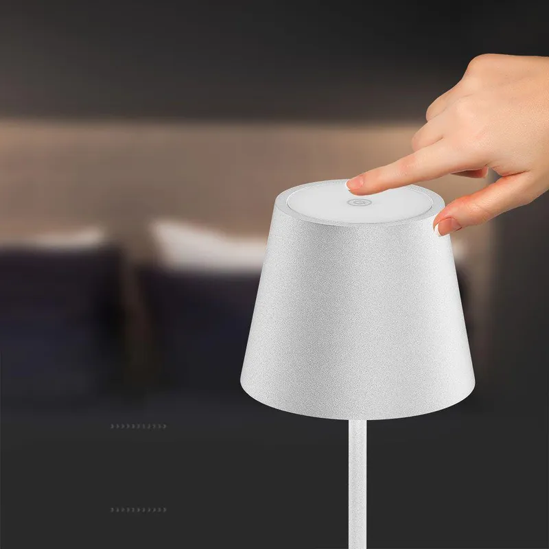 Lampka Stołowa Nocna V-TAC 1,5W LED 27,5cm Ładowanie Ściemnianie IP54 VT-7997 3000K 150LM - Biała